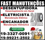 Fast Manutenções 19-3327-0091 Desentupidora Eletricista Encanador no Cambuí em Campinas 