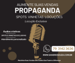 Gravação de áudio para propaganda porta de loja e interior