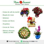 Nova União Mário Campos Mateus Leme Mg  Floricultura flores cesta de café da manha e coroa de flores
