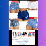 Short jeans com cintura alta