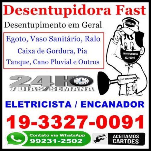 992312502 Desentupidora em Campinas Eletricista em Campinas Encanador em Campinas 598824