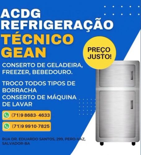 Acdg refrigeração conserto de geladeira bebedouro e freezer refrigeração em Salvador Bahia  727093