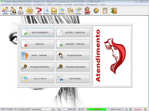 Programa para Salão de Beleza e Estética em geral com  Produtos e Estoque v1.0 - Fpqsystem 718438