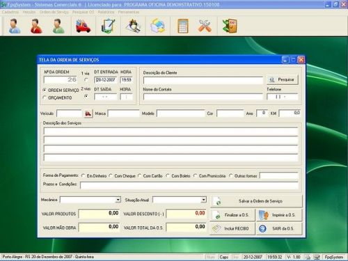 Programa para Oficina Mecanica Ordem de Serviço e Orçamentos v1.0 - Fpqsystem 718458