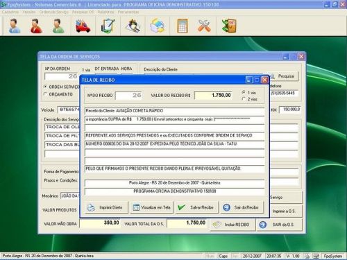 Programa para Oficina Mecanica Ordem de Serviço e Orçamentos v1.0 - Fpqsystem 718463