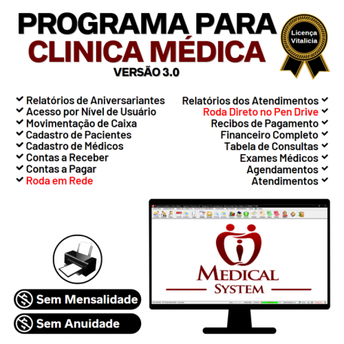 Programa para Consultório e Clinica Médica com Agenda e Financeiro v3.0 - Fpqsystem 718530