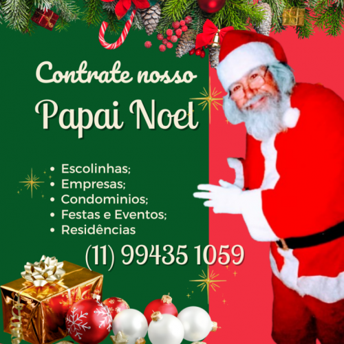 aluguel de papai noel para visitas e entrega dos presentes  730260