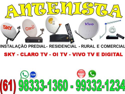 Antenista Brasilia Sky - Parabólica 5g - Claro Tv - Oi Tv – Antena Digital Hd Brasília Df 730529