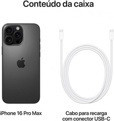 Apple iphone 16 Pro Max 256 Gb – Titânio preto 741038