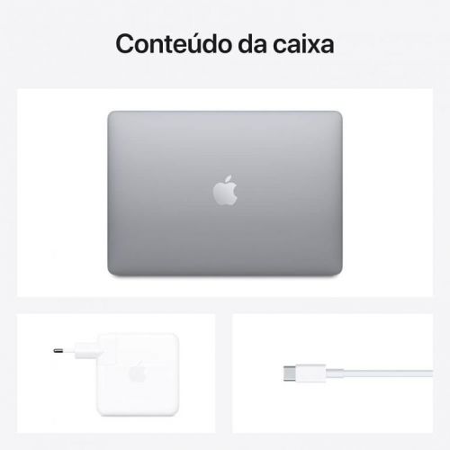 Apple notebook Macbook Air de 13 polegadas Processador M1 da Apple com Cpu 8‑core e Gpu 7‑core 8 Gb Ram 256 Gb - Cinza espacial 741030