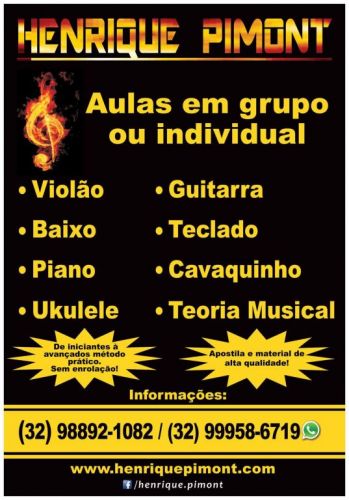 Aulas de música em juiz de fora ou pelo Whatsapp  721297