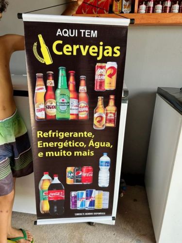 Banner 100 x 80 cm para o comércio em Lona de 280 g - Impermeável ou seja pode molhar 724447