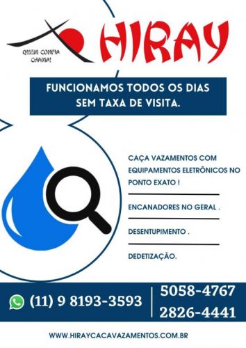 Caça Vazamento Hiray 2826-44-41 Ipiranga  694865