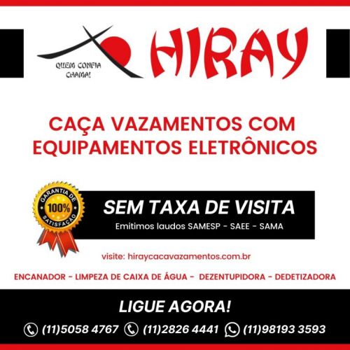 Caça Vazamento Hiray 2826-44-41 Jardim Botucatu  693834