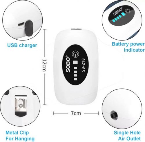 Oxigenador Bomba Compressor de AR Oxigênio Portátil Usb Recarregável Sobo SB218 2600mAh. Backup Aquário, Manter Iscas Viva 70h 715040