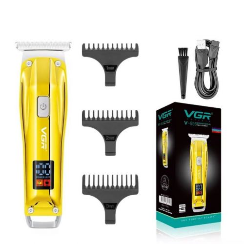 Máquina De Cortar Cabelo Barba VGR Professional Recarregável V-956 110v 220v Dourada 727527