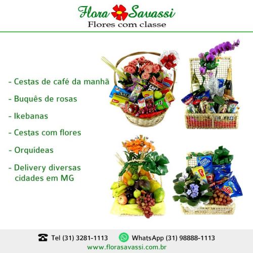 Caeté Floricultura flora flores presente cesta de café da manhã e coroa de flores em  Caeté Mg   716857