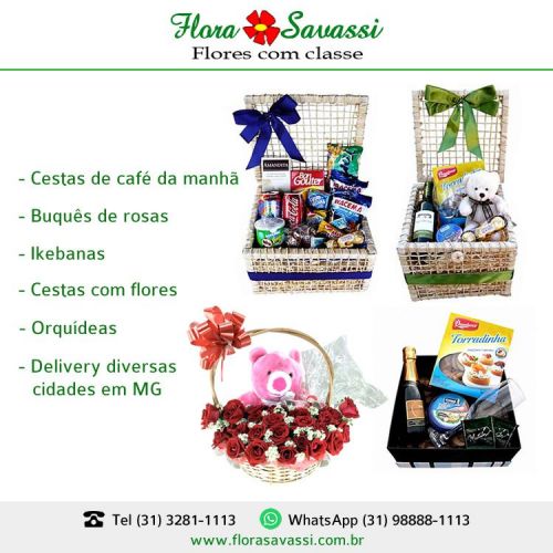 Capim Branco Floricultura flores preseente cesta de café da manha e coroa de flores em Capim Branco Mg 716682