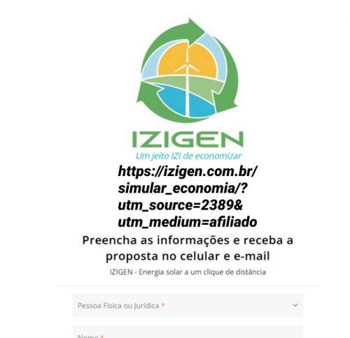 Com a Izigen Energia Solar Você Pode Sem Custo e Com Desconto. 730351