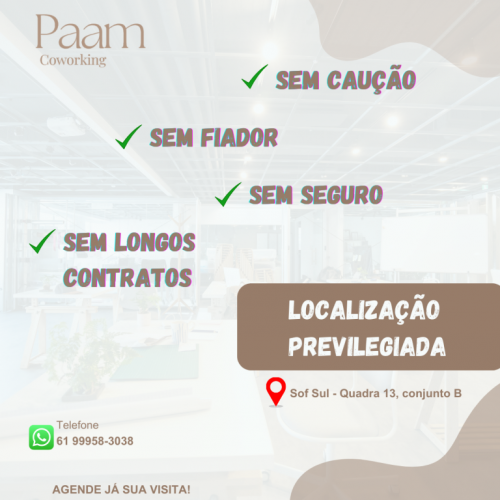 Coworking em Brasilia - Paam - Salas Privativas Reuniões e Eventos 728240