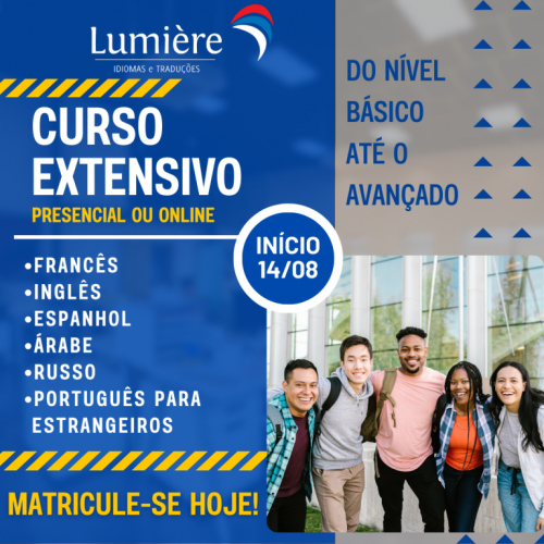 Curso De Idiomas Extensivo Online ou Presencial 718410