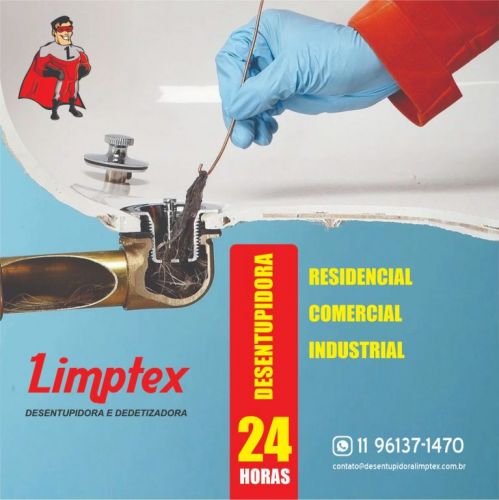 Desentupidora e dedetizadora é com a Limptex em São Paulo 722307