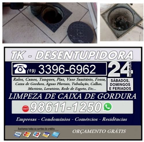 Desentupidora no Jardim Garcia em Campinas Desentupimento de Caixa de Gordura em Campinas 621538