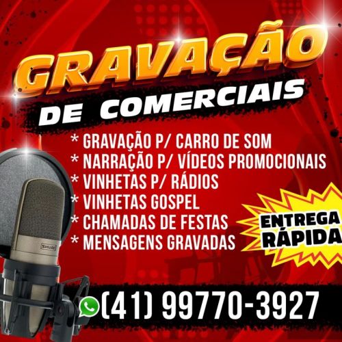 Gravações comerciais e vinhetas 708596