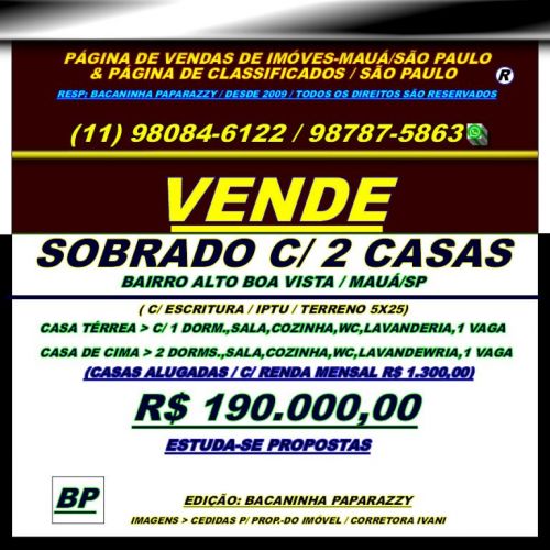 Imóveis Residênciais - Mauá-sp 723249