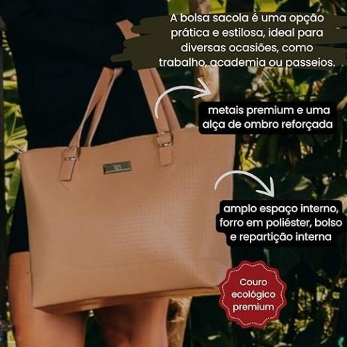 Kit Bolsa Feminina Grande  Baú  Carteira 727951