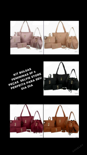  Kit com 4 bolsas feminina 724731