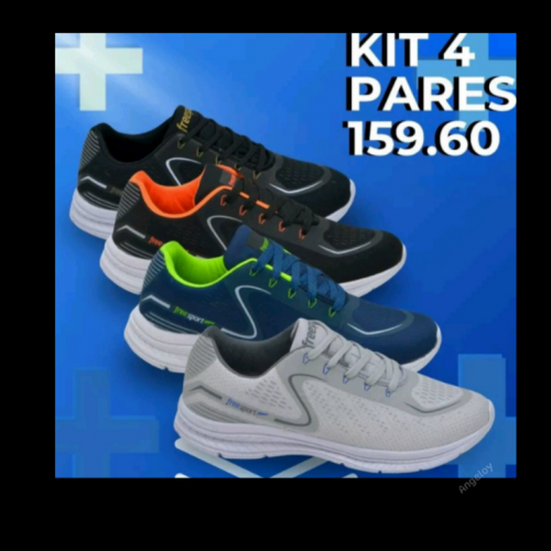 Kits 4 pares de tenis unisex 717122