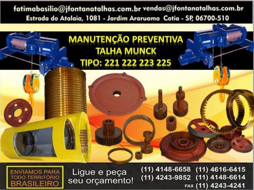 Manutenção para talhas munck - Fontana talhas  727635