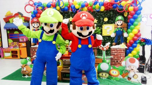 Mario Bross e Luigi Cover Personagens Vivos Animação Festas Infantil 587688