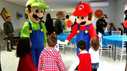 Mario Bross e Luigi Cover Personagens Vivos Animação Festas Infantil 587690