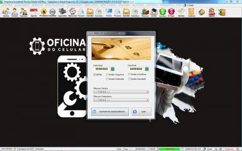 Programa Ordem de Serviço Assistência Técnica Celular  Vendas  Financeiro  Estatística v5.0 - Fpqsystem 654554