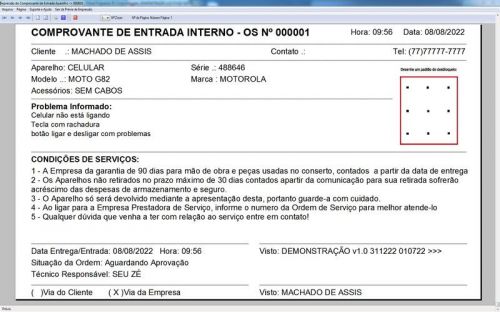 Programa Ordem de Serviço Assistência Técnica Celular  Vendas  Financeiro  Estatística v7.0 - Fpqsystem 654604