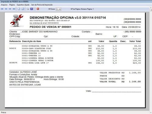 Programa Ordem de Serviço para Oficina Mecânica com Vendas e Estoque v3.0 - Fpqsystem 654682