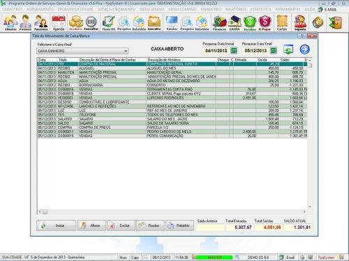Programa Os Serviços Diversos com Vendas Financeiro e Estatísticas v5.6 Plus - Fpqsystem 656982