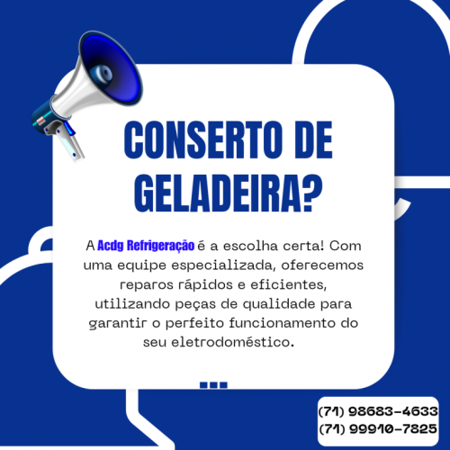 Precisando de ajuda com geladeira quebrada freezer ou bebedouro? Ligue para acdg refrigeração  729845