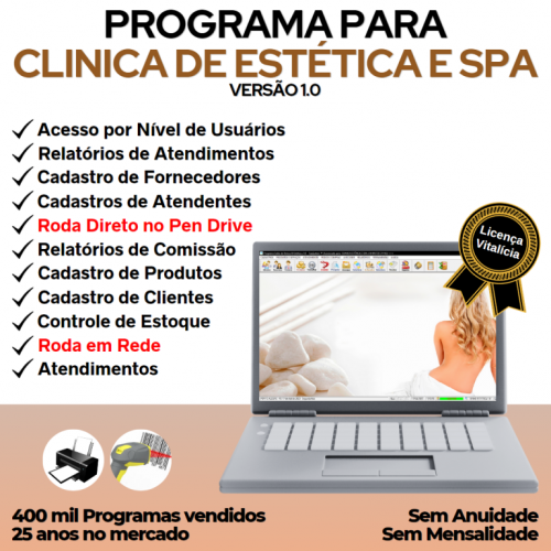 Programa Clinica de Estética e Spa v1.0 - Fpqsystem 718577