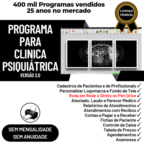 Programa Gerenciar Clinica Psiquiátrica Financeiro v3.0 Plus - Fpqsystem 718822