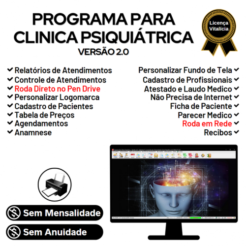 Programa Gerenciar Clinica Psiquiatrica v2.0 - Fpqsystem 718821