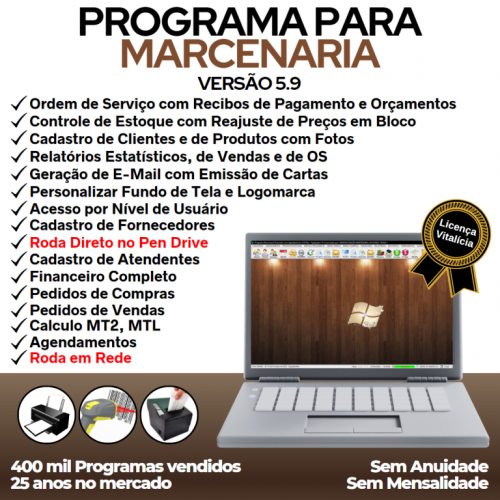 Programa Ordem de Serviço Marcenaria com Vendas e Financeiro e Agendamento v5.9 - Fpqsystem 718750