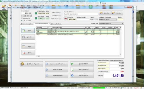 Programa Os Oficina Mecânica Caminhão Vendas Estoque v3.2 - Fpqsystem 652930