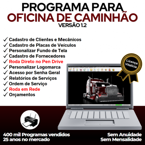 Programa Os Oficina Mecânica para Caminhão v1.2 - Fpqsystem 718909