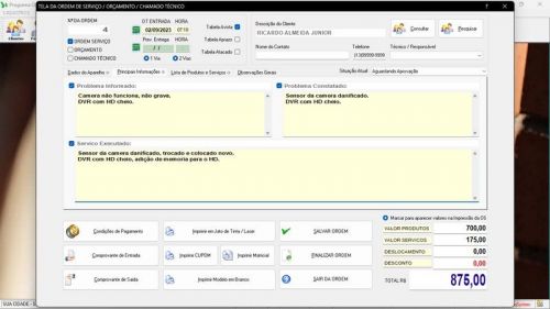 Programa Os Segurança Eletrônica  Vendas e Estoque v3.0 - Fpqsystem 681628