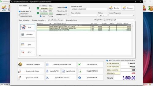 Programa Os Segurança Eletrônica  Vendas  Estoque e Financeiro v5.0 Plus - Fpqsystem 681776