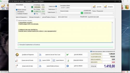 Programa Os Segurança Eletrônica  Vendas  Estoque e Financeiro v6.0 Plus  Whatsapp - Fpqsystem 681838