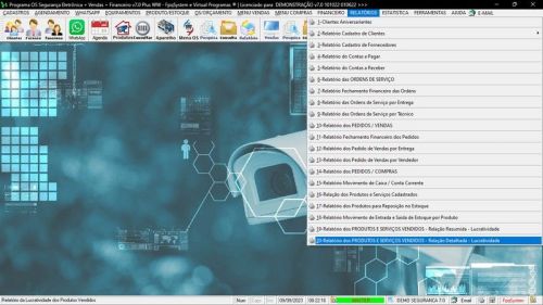 Programa Os Segurança Eletrônica  Vendas  Estoque e Financeiro v7.0 Plus  Whatsapp - Fpqsystem 681890